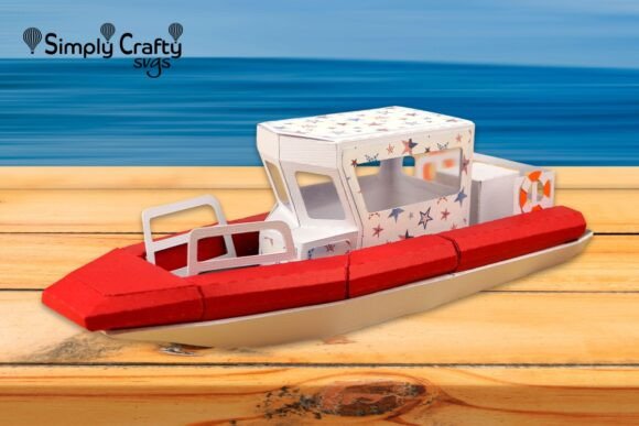 3D Response Boat SVG for Objects and Crafting Projects