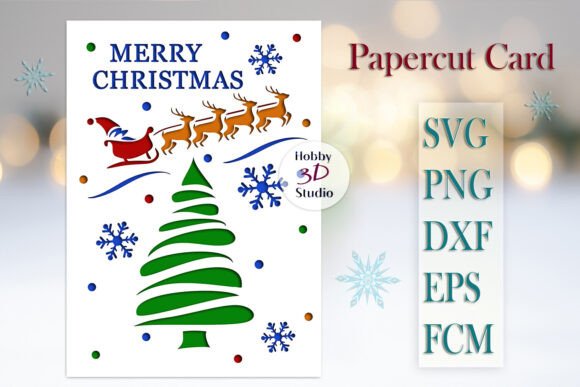 3D SVG Christmas Card Templates for Professional Designers