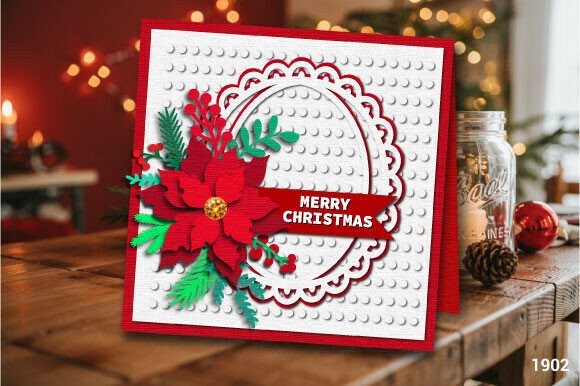 3D SVG Christmas Greeting Card for Festive Branding