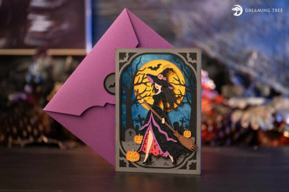 3D SVG Design for Halloween: Witching Hour Card