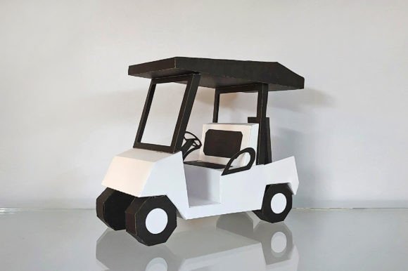 3D SVG Golf Cart Design for Creative Branding and Marketing