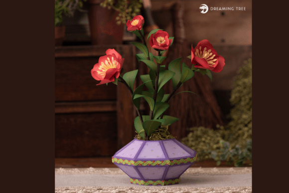 Camellia Flowers SVG: A 3D Design Asset for Timeless Branding