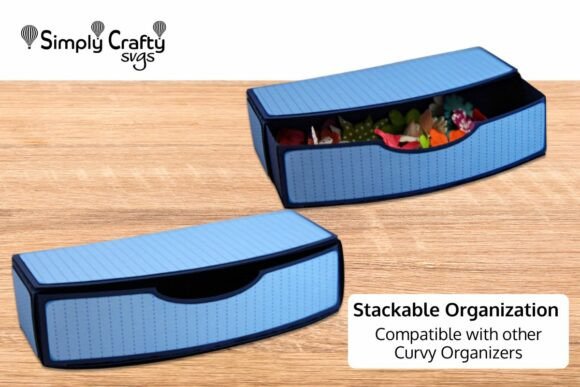 Curvy 1-Drawer Organizer SVG: A Stylish 3D Design for Creative Projects