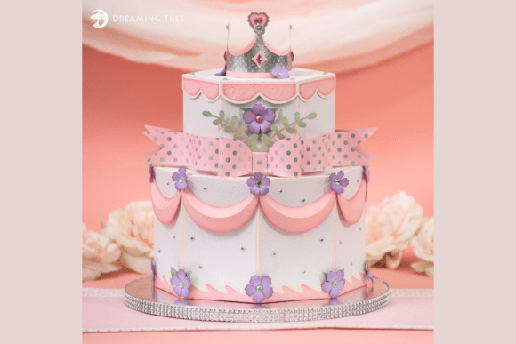 Elegant 3D Celebration Cake SVG for Centerpiece Designs