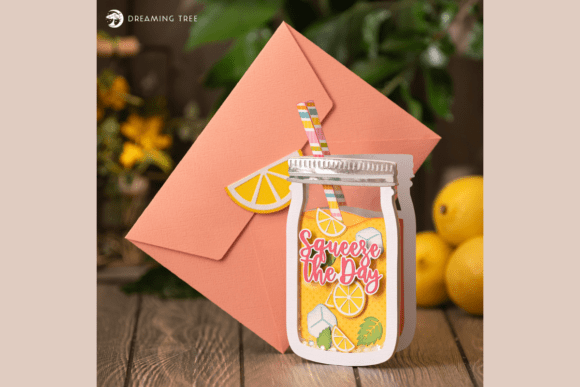 Lemonade Shaker Card SVG for 3D SVG Greeting Cards