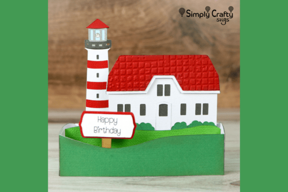 Lighthouse Card SVG: A Coastal Charm for Embroidery Projects