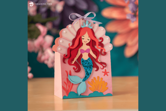Mermaid Treasure Bag SVG: 3D SVG for Fantasy And Fairy Tales