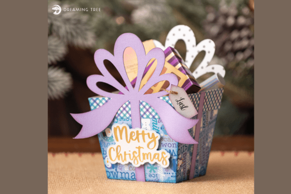 Merry Christmas Treat Box 3D SVG: A Festive Graphic Design Asset for Local Businesses