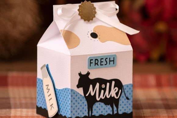 Milk Treat Box 3D SVG for School-Themed Digital Products