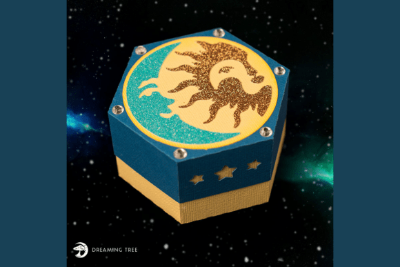 Night Day Trinket Box SVG: A 3D Graphic Design Asset for Objects & Branding