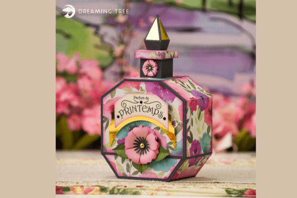 Perfume Bottle Gift Box SVG: A 3D Design Asset for Elegant Packaging Concepts