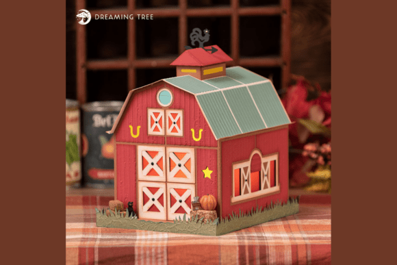 Red Barn SVG: A 3D Centerpiece for Rustic-Themed Digital Creations