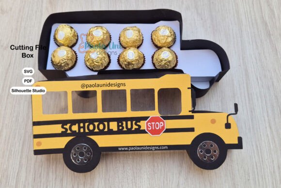 School Bus Shaped Box: A 3D SVG Shadow Box for Creative Branding