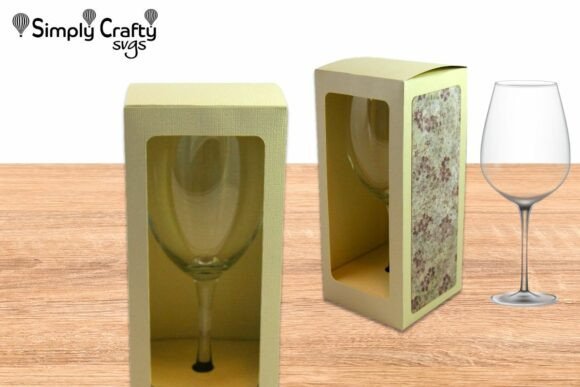 Square Wine Glass Box SVG: A 3D Design for Elegant Objects