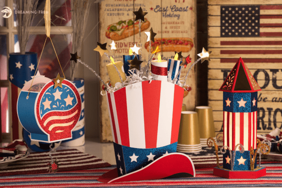 Stars and Stripes Forever SVG Bundle: 3D SVG for Independence Day