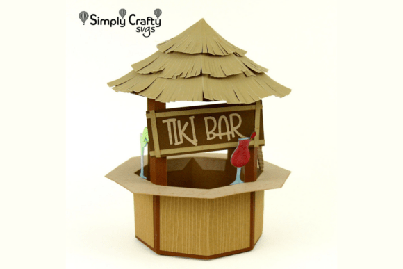 Tiki Bar SVG: 3D Summer Graphics for Real Publishing