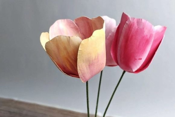 Tulip Paper Flower: A 3D SVG for Modern Flowers