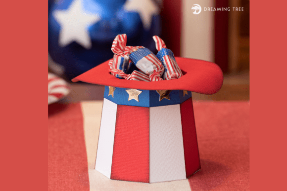 Uncle Sam Treat Hat SVG – A Festive 3D Design for Independence Day Crafts
